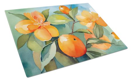 NEW Florida Orange Blossom in Watercolor Glass Cutting Board Decorative Tempered Glass Kitchen Cutting and Serving Board Large Size Chopping Boar
