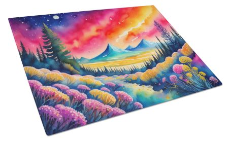 NEW Yarrow in Color Glass Cutting Board Decorative Tempered Glass Kitchen Cutting and Serving Board Large Size Chopping Board