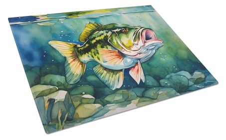 NEW Largemouth Bass Glass Cutting Board Decorative Tempered Glass Kitchen Cutting and Serving Board Large Size Chopping Board