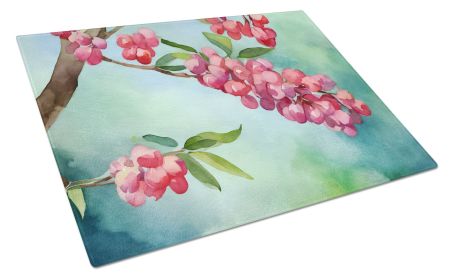 Pennsylvania Mountain Laurels in Watercolor Glass Cutting Board Decorative Tempered Glass Kitchen Cutting and Serving Board Large Size Chopping B