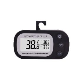 Refrigerator Thermometer Crawler Pet Electronic Thermometer (Color: Black)
