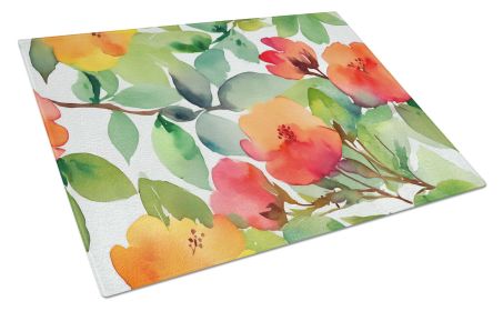 NEW Connecticut Mountain Laurels in Watercolor Glass Cutting Board Decorative Tempered Glass Kitchen Cutting and Serving Board Large Size Choppin (Default: Default)
