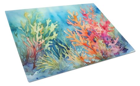 NEW Seaweed Glass Cutting Board Decorative Tempered Glass Kitchen Cutting and Serving Board Large Size Chopping Board (Default: Default)